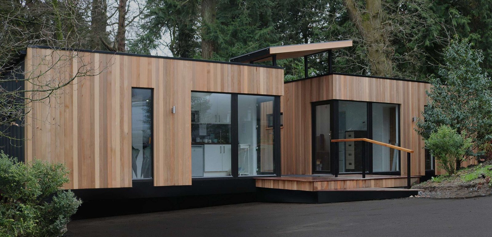 Lodges in the estate landscape