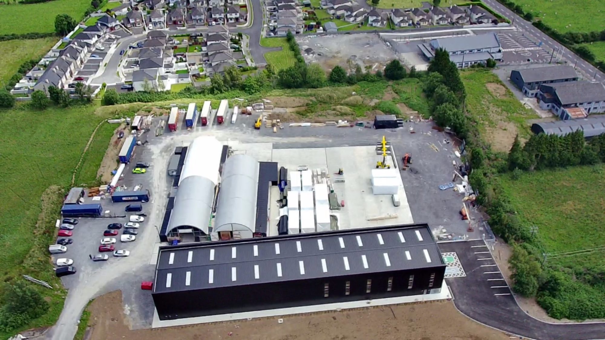 Aerial view of the Lidan factory, Roscommon