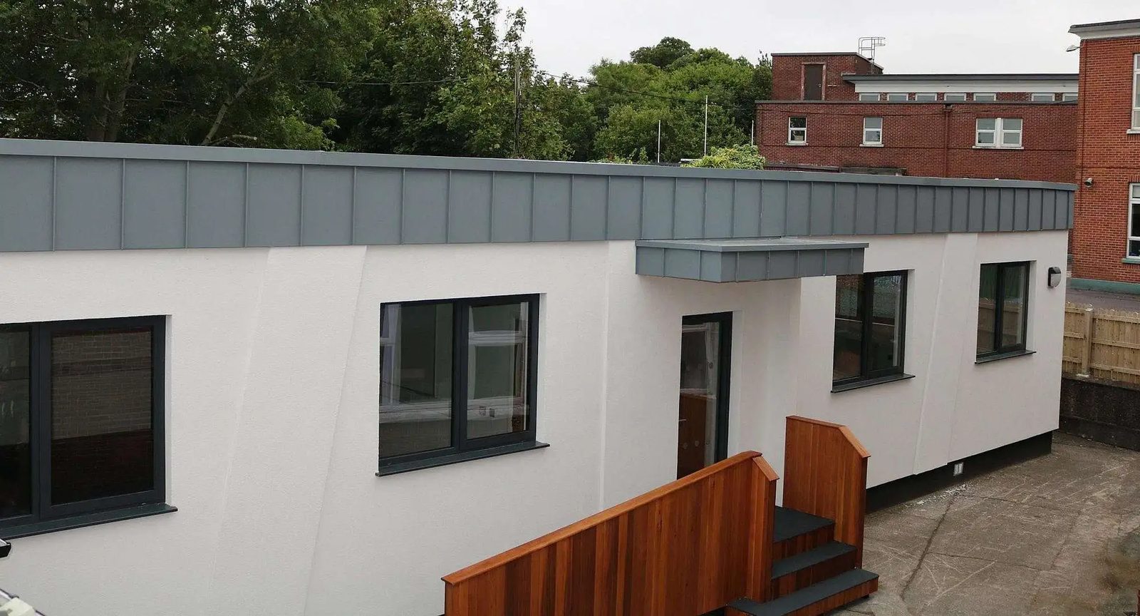 The modular school building at St Patrick's College, Cork